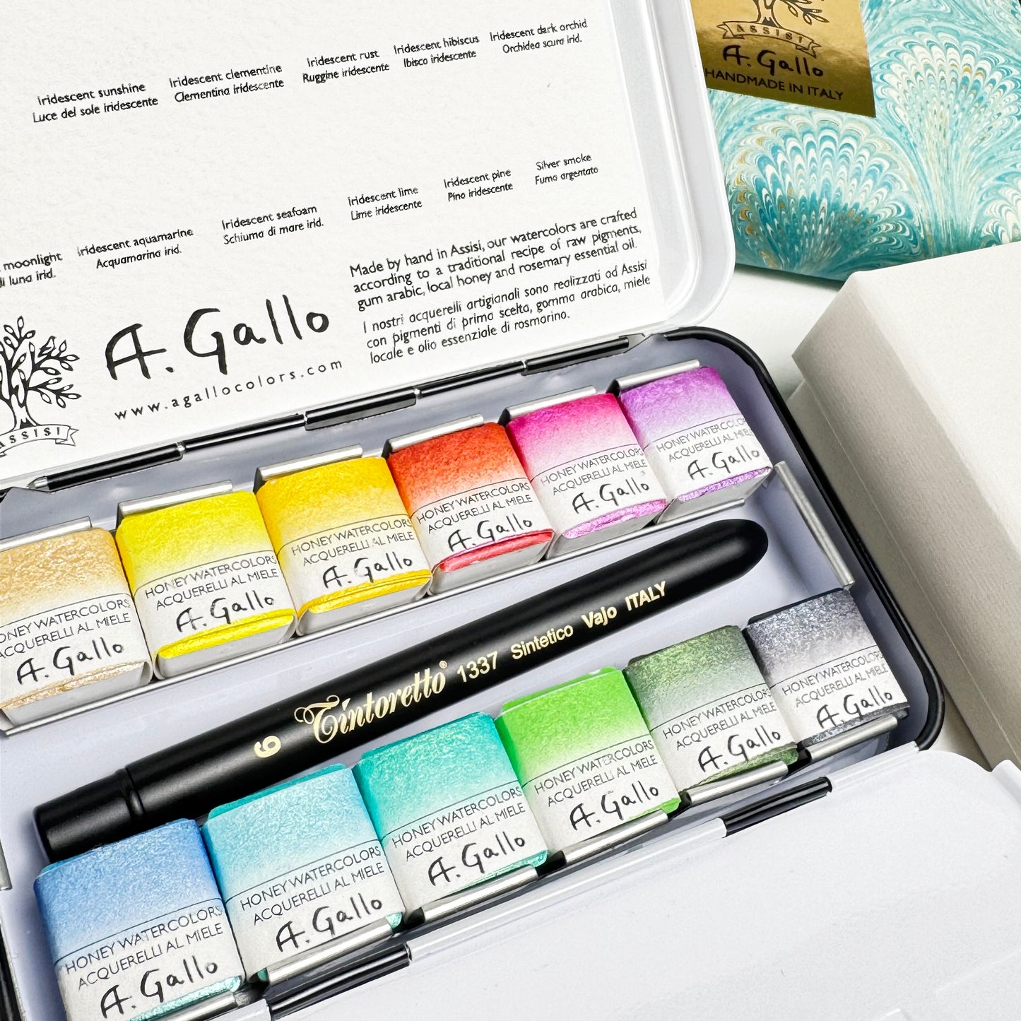 Soft Iridescent - Handmade watercolor set