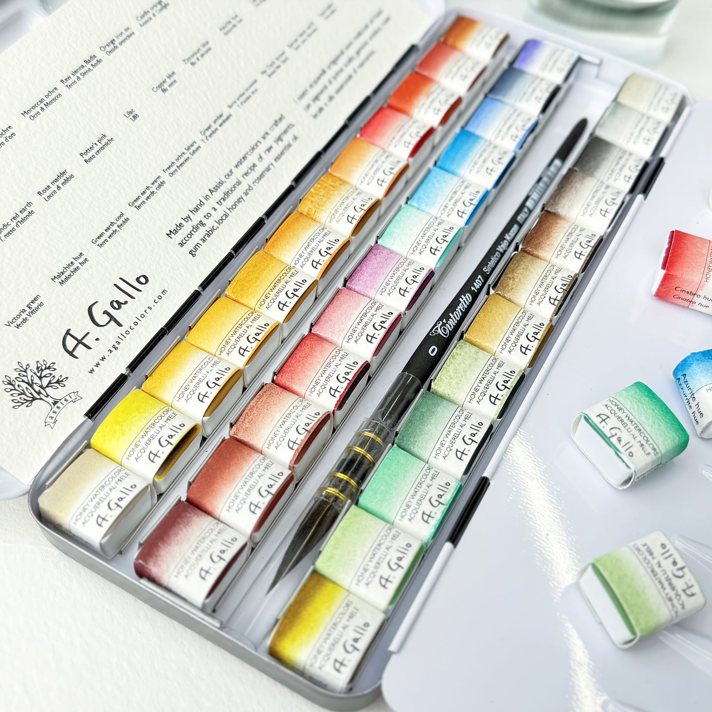 Naturale 36 - مجموعة ألوان مائية مصنوعة يدويًا