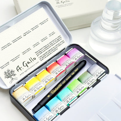 Soft Iridescent - Handmade watercolor set