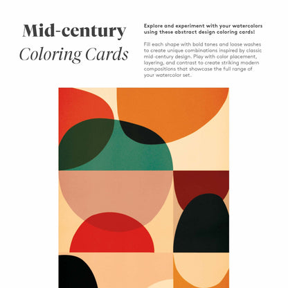 Packaging of Mid-century Coloring Cards by A. Gallo with geometric pattern and brand logo.