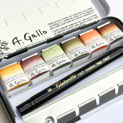 الأرض - مجموعة ألوان مائية مصنوعة يدويًا