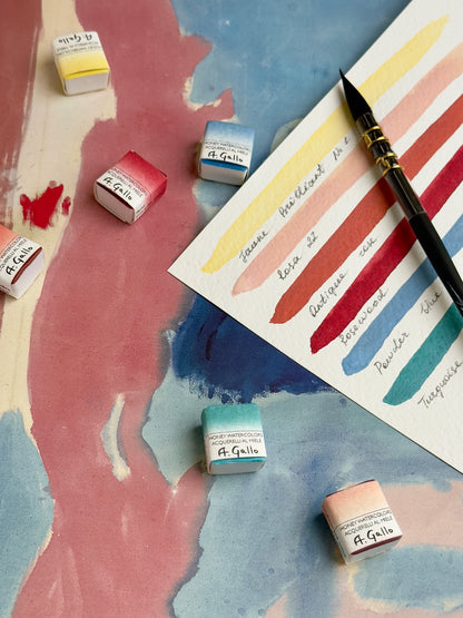 Mid-Century 24 - Handmade watercolor set