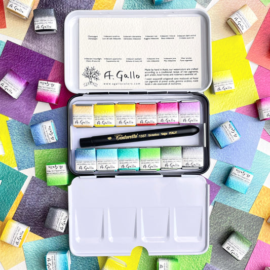 Soft Iridescent - Handmade watercolor set