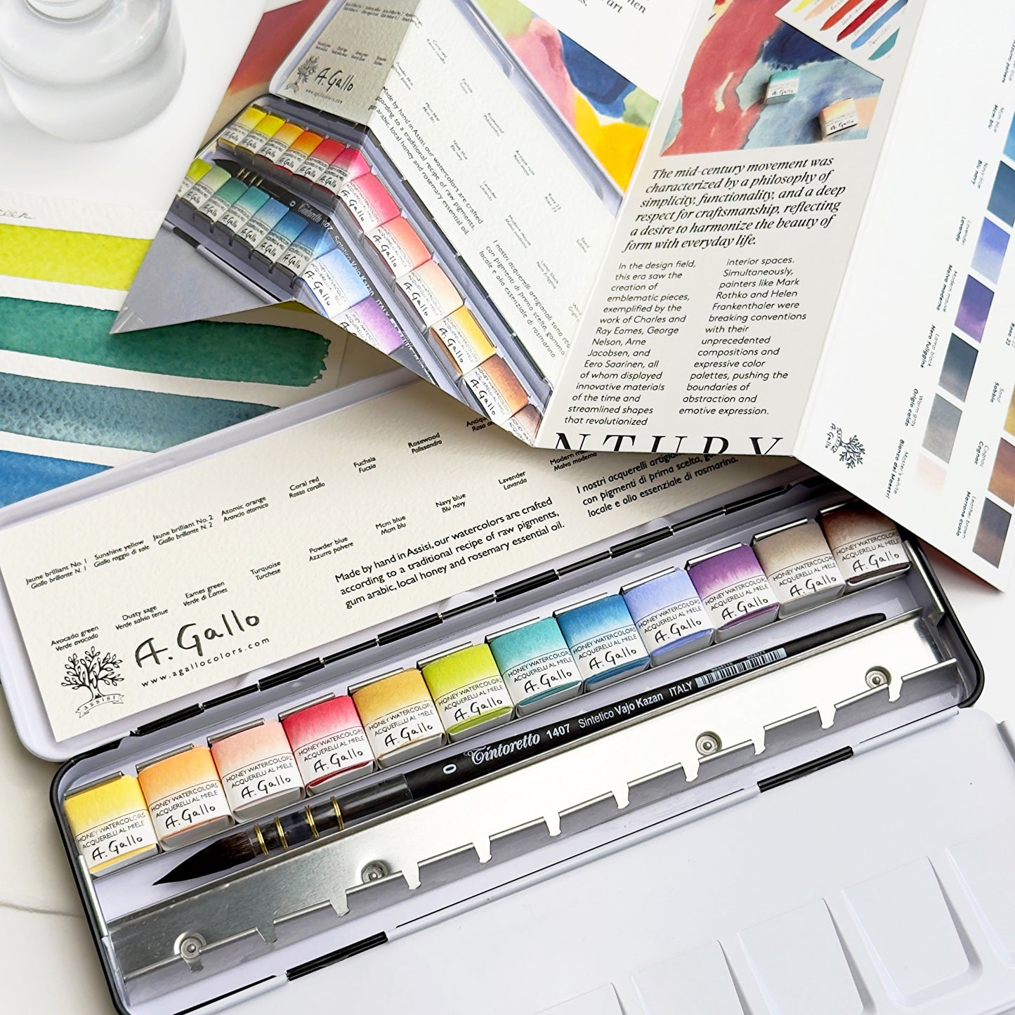 Mid-Century 12 Add-on - Handmade watercolor set
