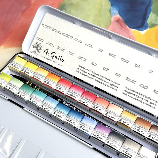 Mid-Century 24 - Handmade watercolor set