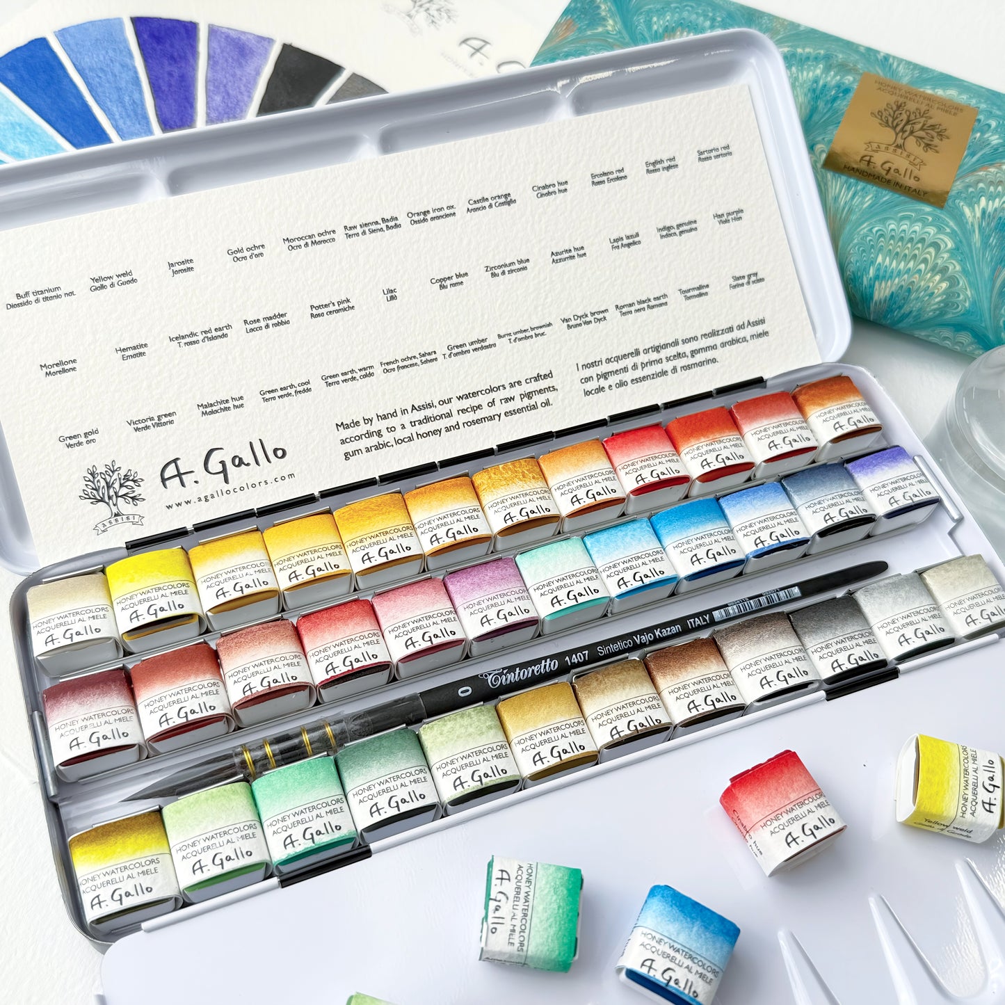 Naturale 36 - مجموعة ألوان مائية مصنوعة يدويًا