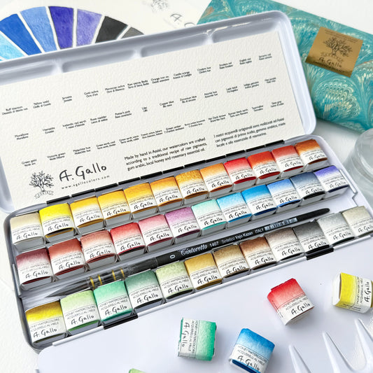 Naturale 36 - مجموعة ألوان مائية مصنوعة يدويًا