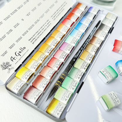 Naturale 36 - مجموعة ألوان مائية مصنوعة يدويًا