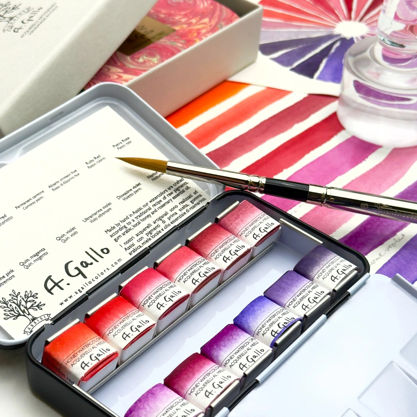 Red Palette - Handmade Watercolor set
