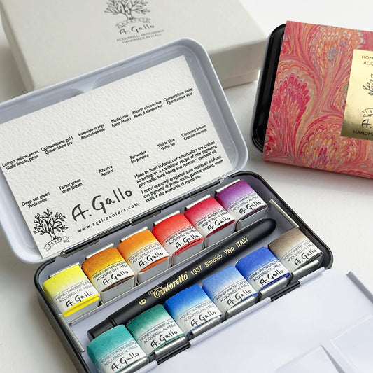 مجموعة ألوان مائية مصنوعة يدويًا - Signature 2 مع Yln Mn أزرق 