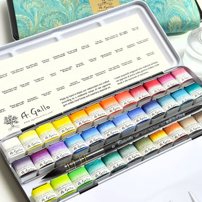 Signature 36 with Yln Mn blue - Handmade watercolor set