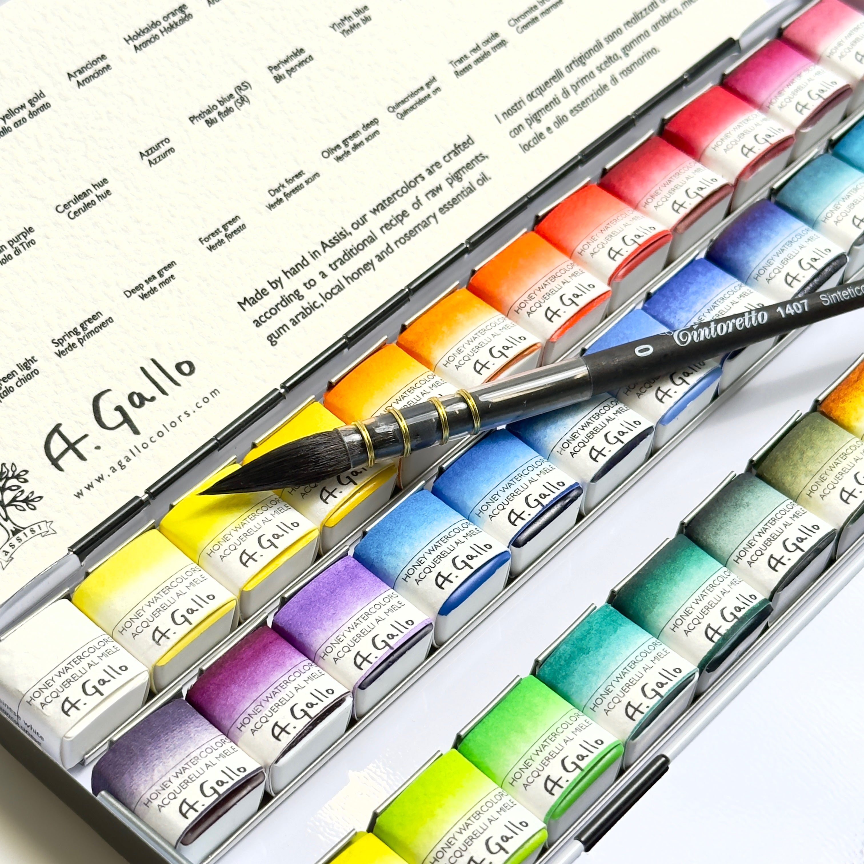 Signature 36 with Yln Mn blue - Handmade watercolor set — A. Gallo