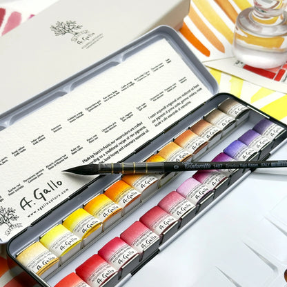 Yellow+Red - Handmade Watercolor Set