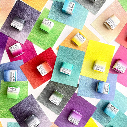 Soft Iridescent - Handmade watercolor set