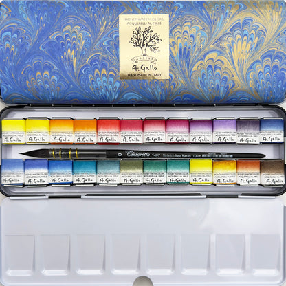 Signature 24 with Yln Mn blue - Handmade watercolor set