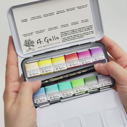 Soft Iridescent - Handmade watercolor set
