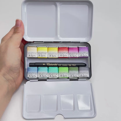 Soft Iridescent - Handmade watercolor set