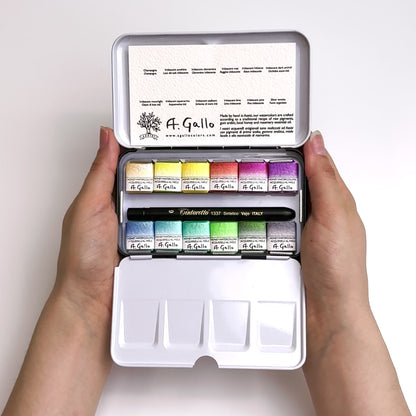 Soft Iridescent - Handmade watercolor set