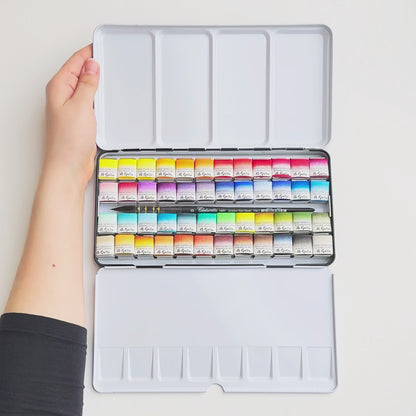 مجموعة 48 - مجموعة ألوان مائية مصنوعة يدويًا