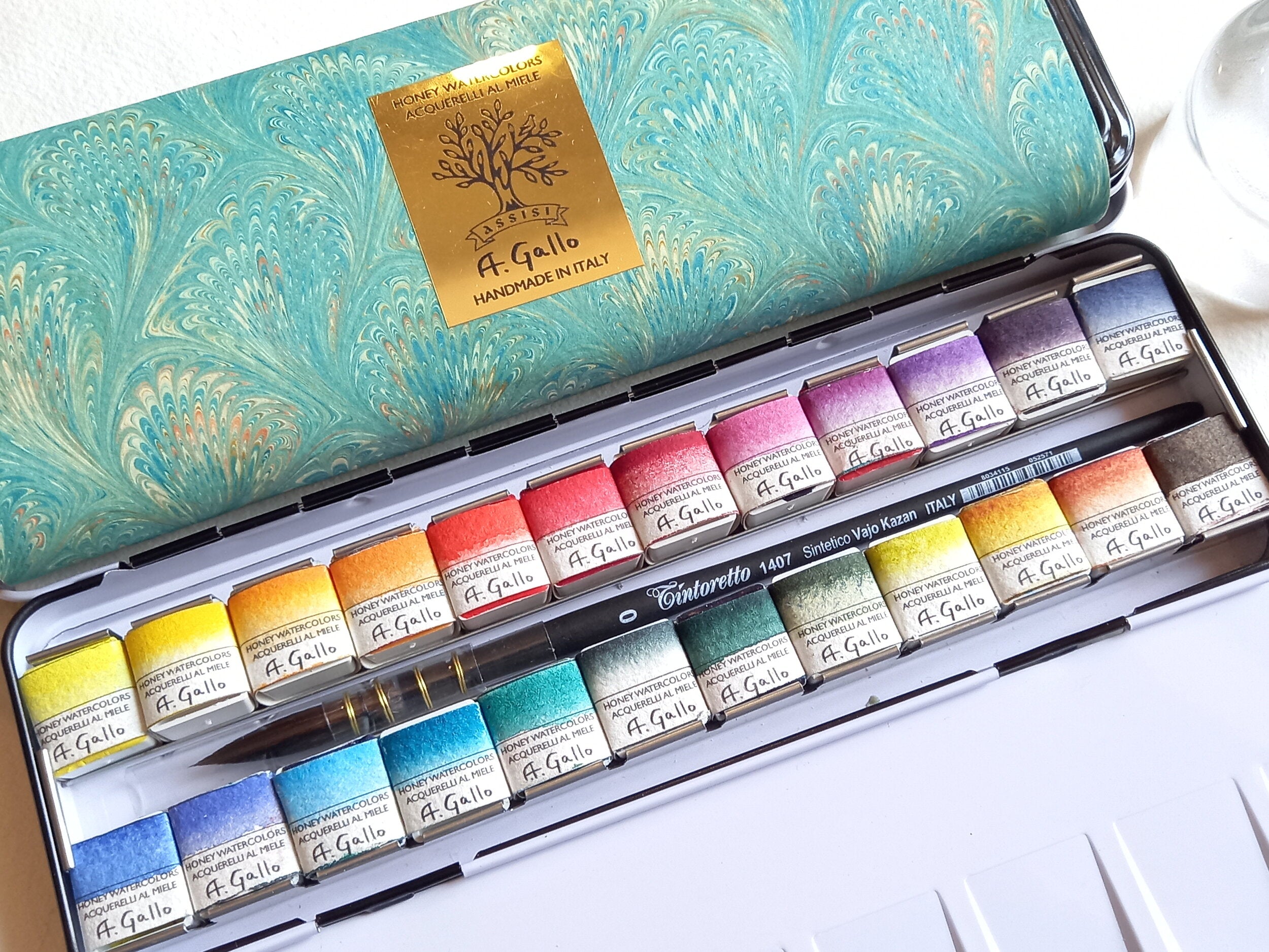 Signature 24 with Yln Mn blue - Handmade watercolor set