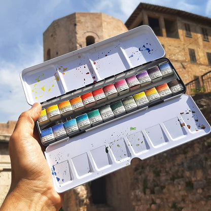 Signature 24 with Yln Mn blue - Handmade watercolor set