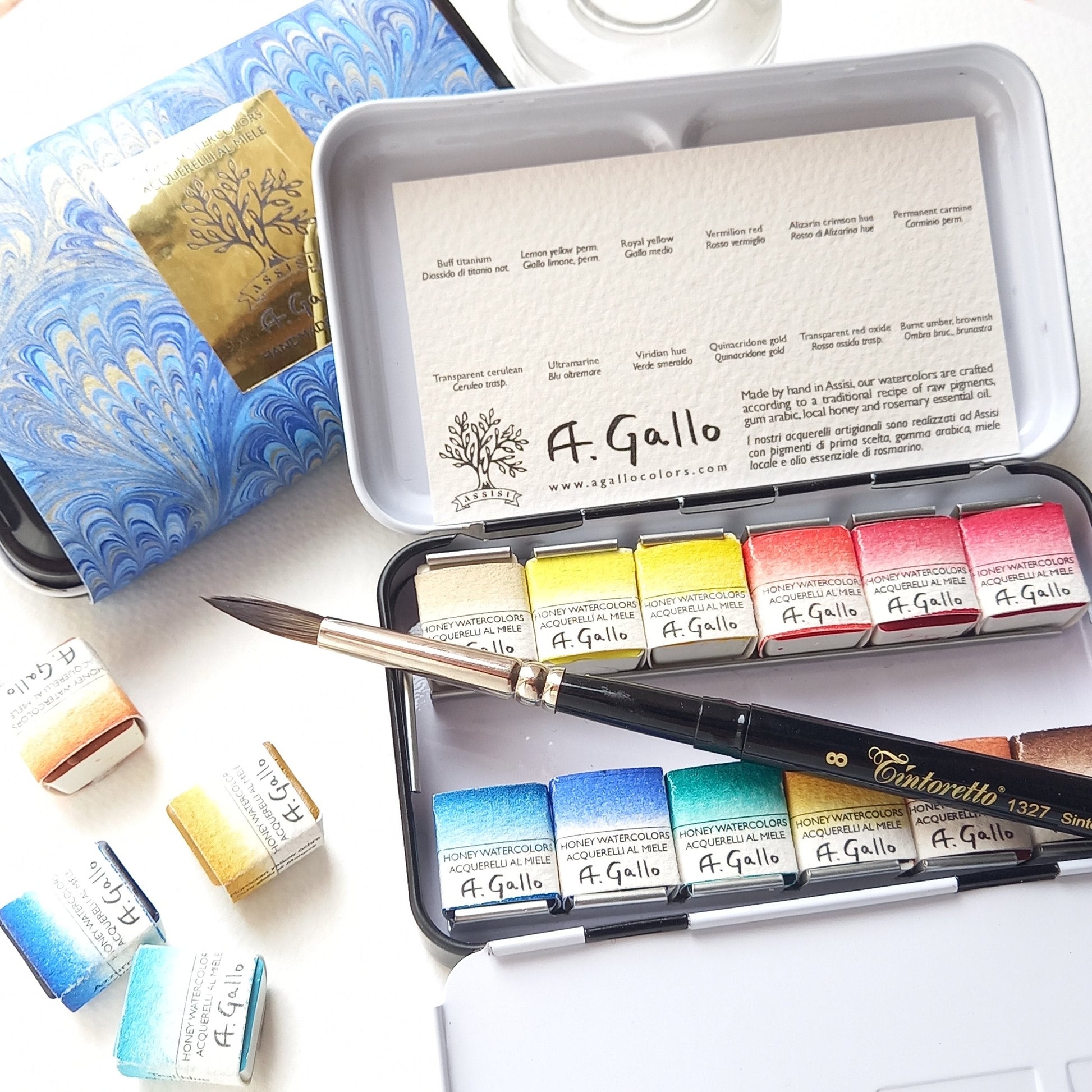 Mixing Palette - Handmade Watercolor set