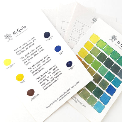 Green Palette - Handmade watercolor set