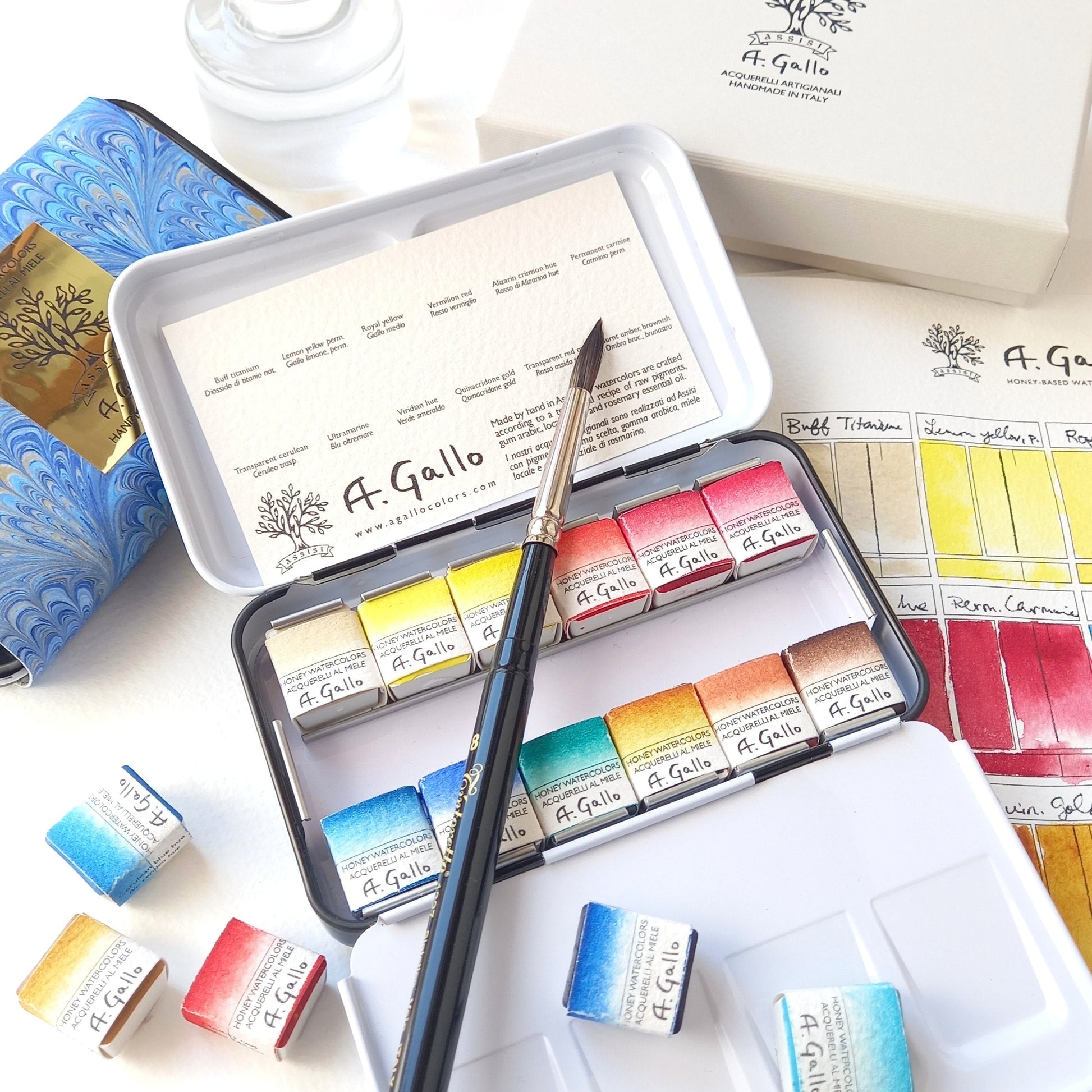 Mixing Palette - Handmade Watercolor set