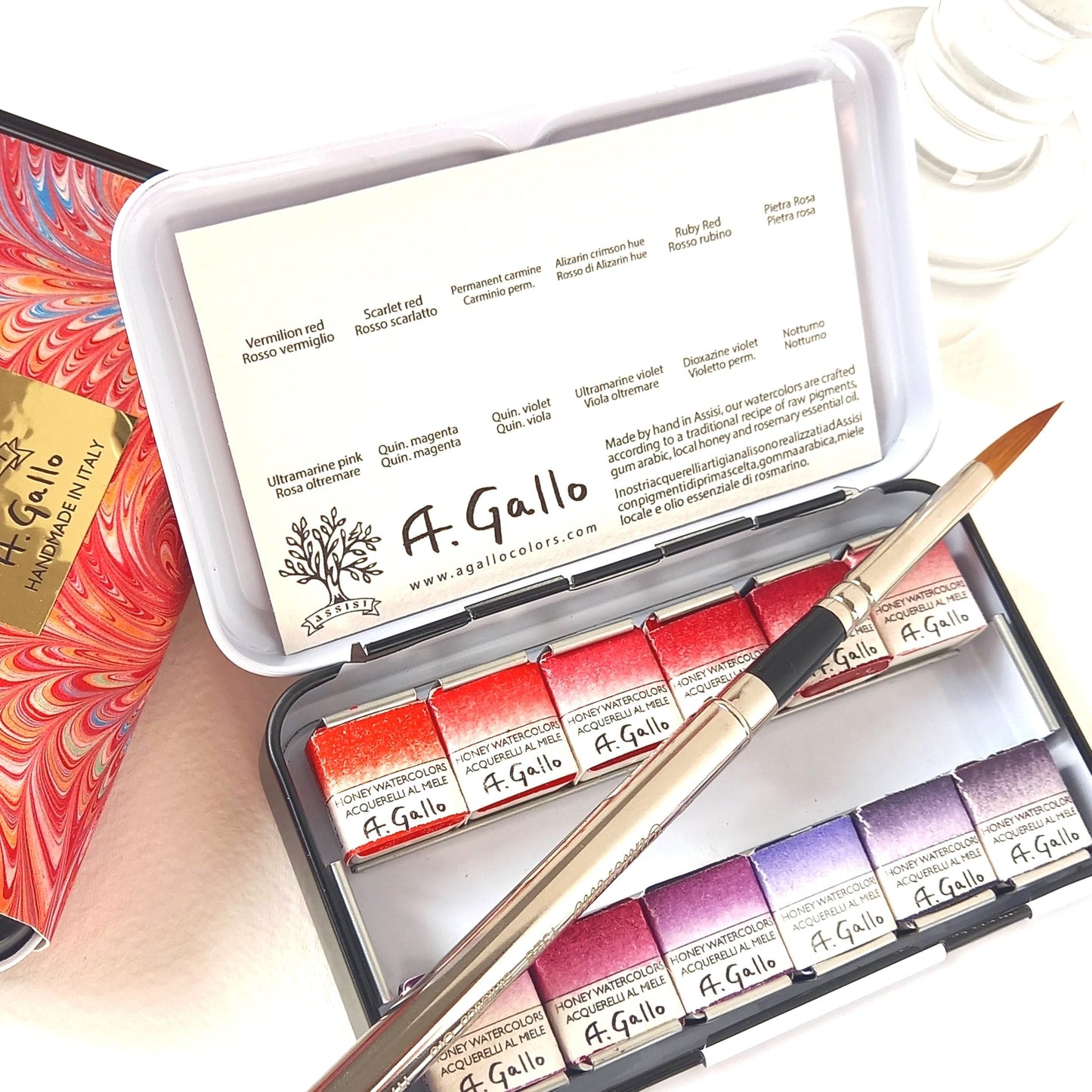 Red Palette - Handmade Watercolor set