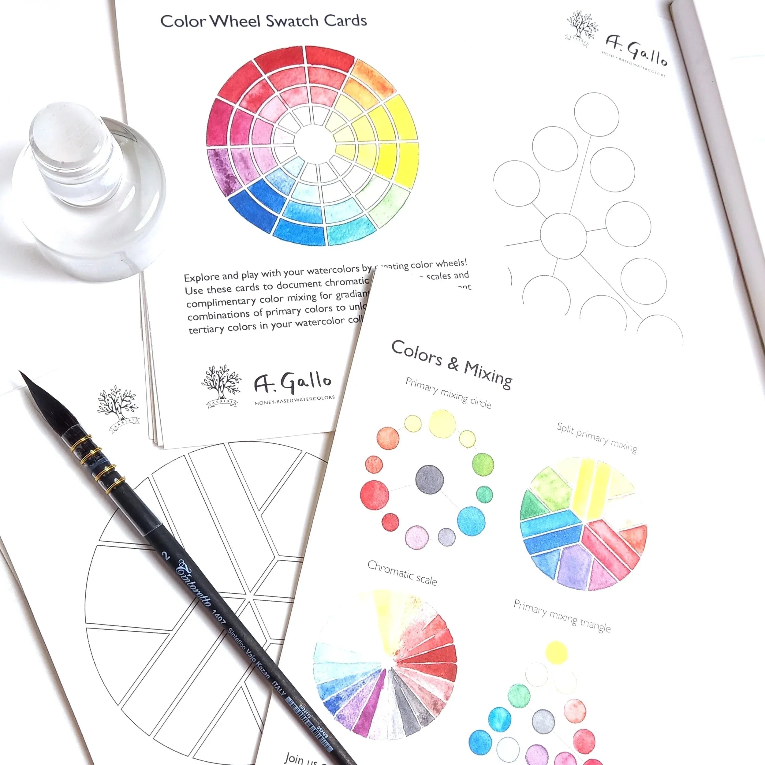 Color Pasick Color wheel paper pack — A. Gallo Colors - Acquerelli Artigianali