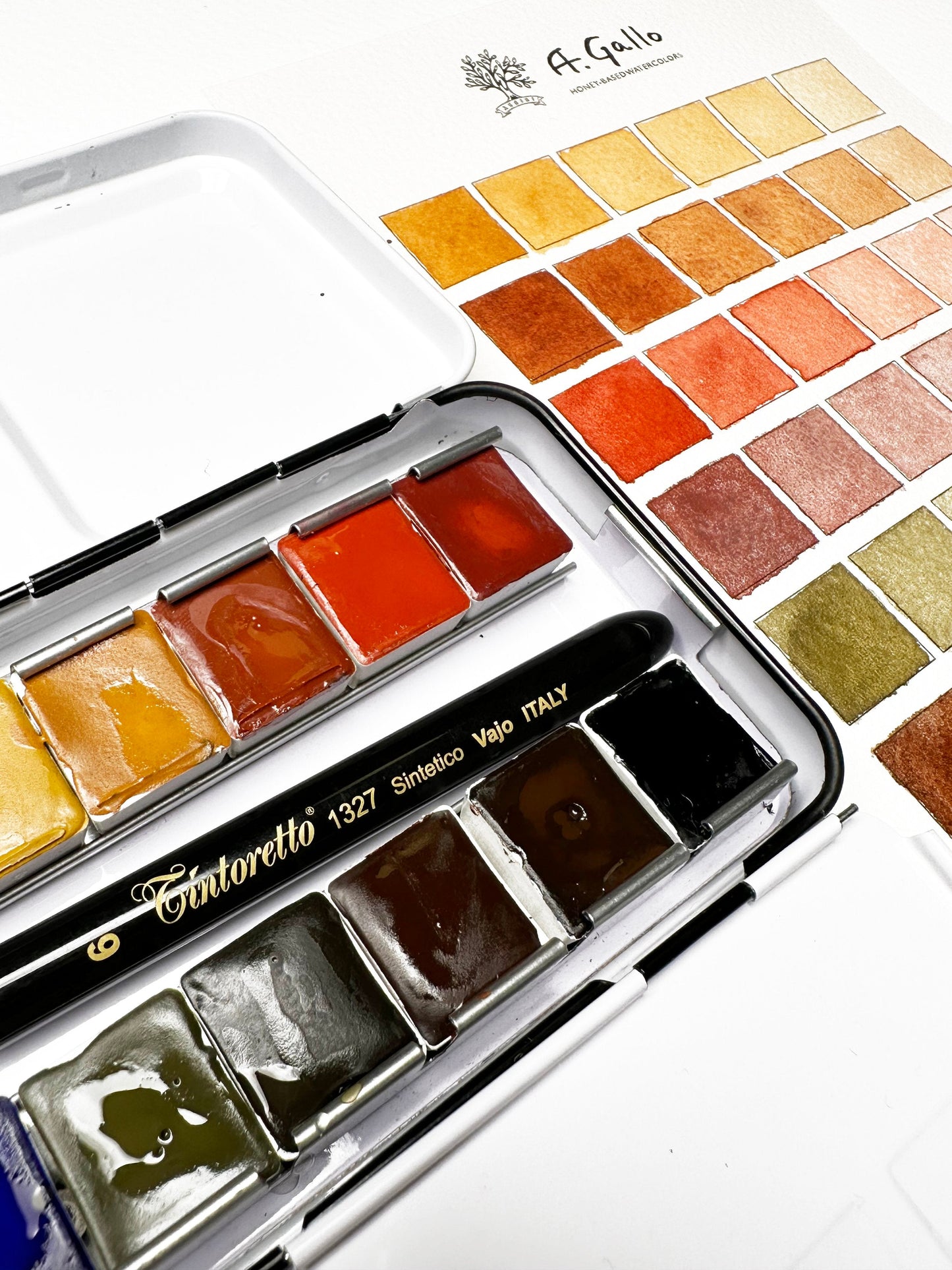 Sinopia palette - Handmade Watercolor Set