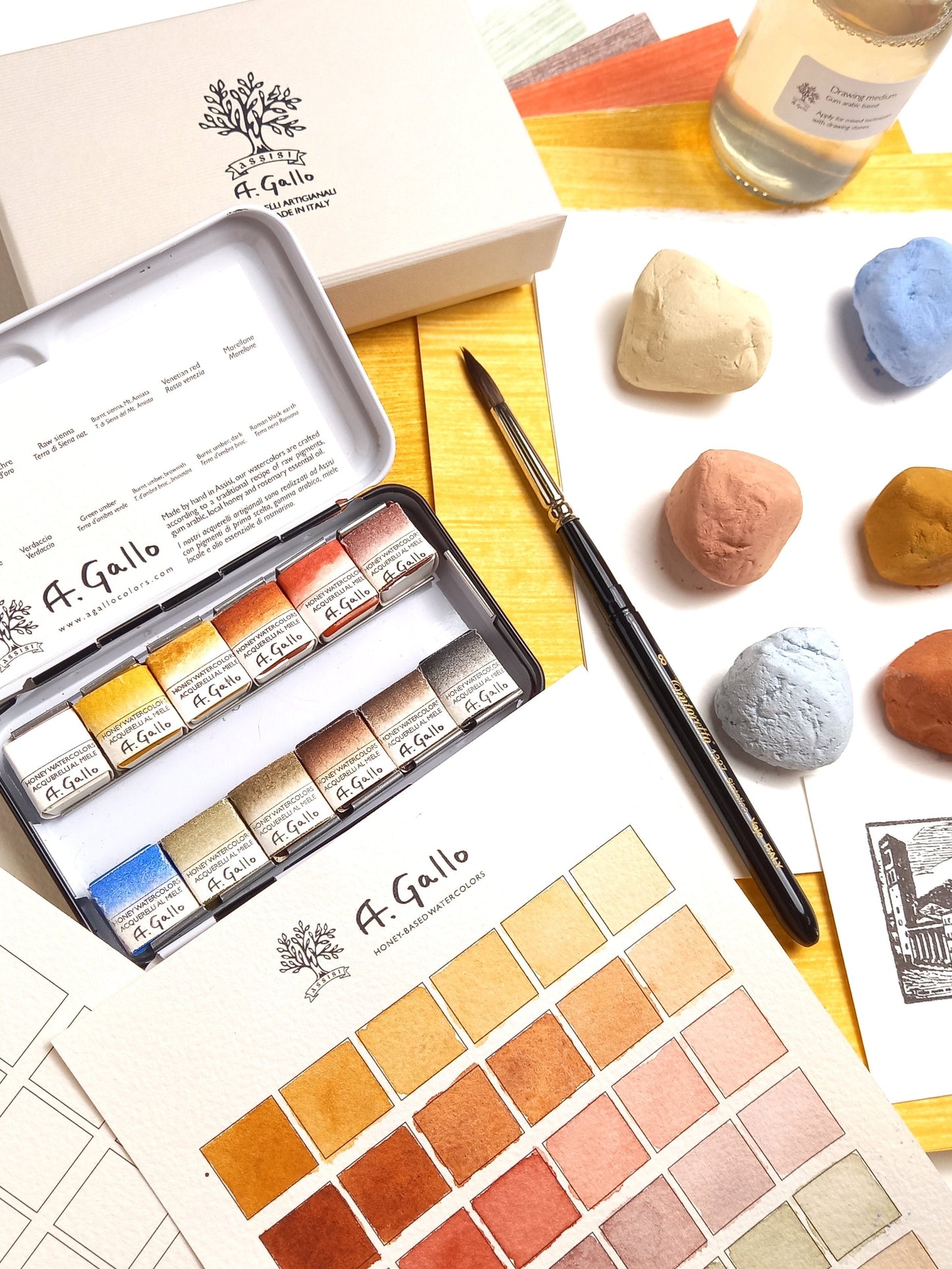 Sinopia palette - Handmade Watercolor Set