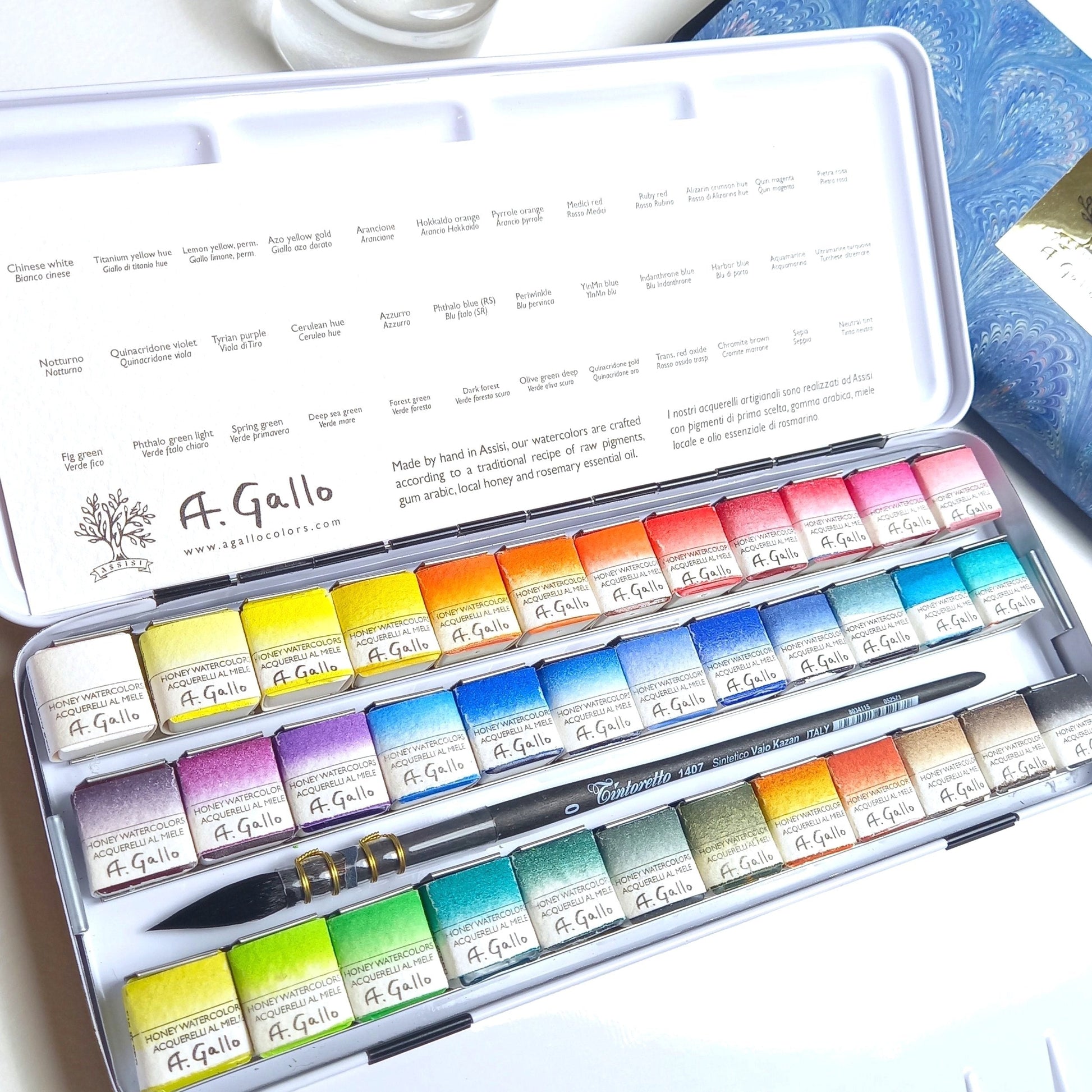 Signature 36 with Yln Mn blue - Handmade watercolor set