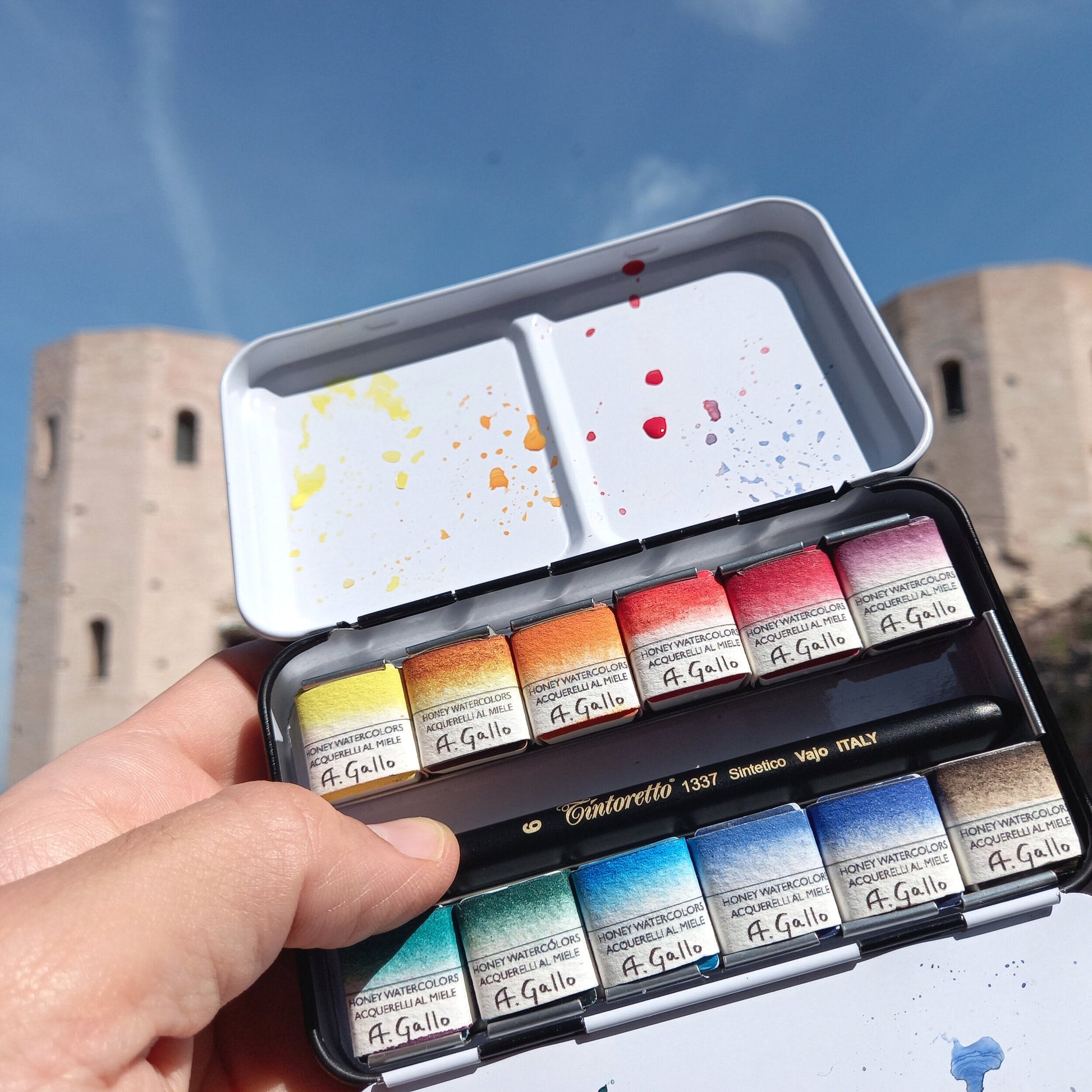 Signature 2 with Yln Mn blue - Handmade watercolor set